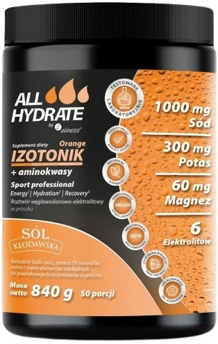 AllHydrate Izotonik Naranča+Aminokiseline 840g – 50 porcija