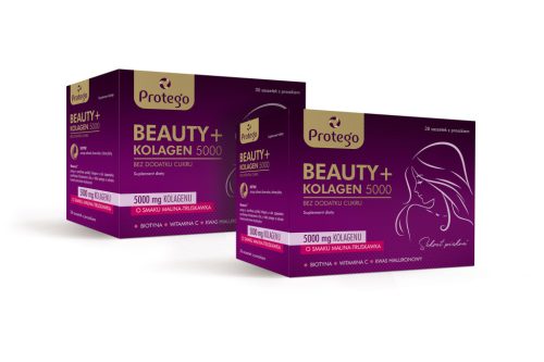 Kolagen Protego Beauty+ 5000 s Okusom Maline i Jagode - Dvije Kutije po 30 Vrećica