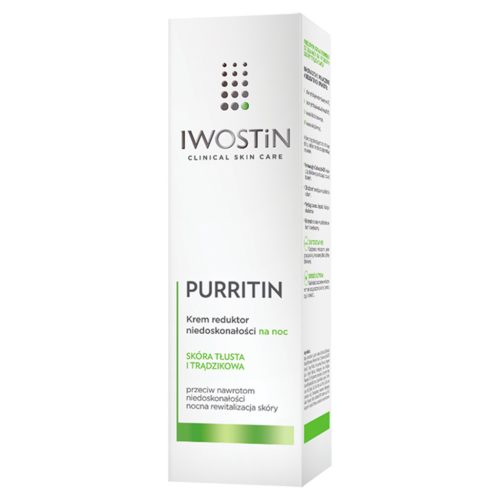 Iwostin Purritin krem smanjuje nedostatke tijekom noći, 40ml