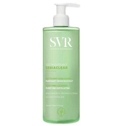 SVR SEBIACLEAR GEL MOUSSANT gel za pranje - 400ml za masnu i osjetljivu kožu