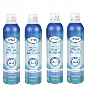   TENA ProSkin Wash Mousse - Pjena za pranje bez ispiranja, pakiranje 4x400 ml