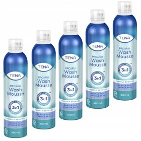   Pakiranje 5x400 ml TENA ProSkin Wash Mousse - Pjena za pranje bez ispiranja