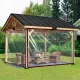 Prozirna vodootporna tenda s metalnim očkima 2x1 m