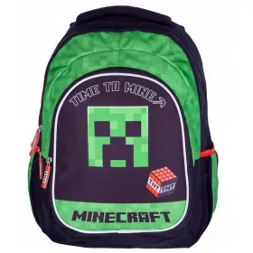   Minecraft Školski Ruksak s Tri Pretinca i Motivom Creepera za Dječake