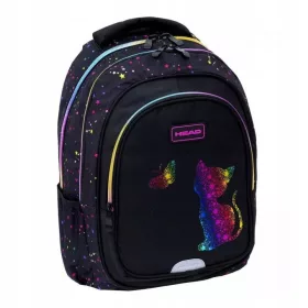   Dječji školski ruksak ASTRA HEAD Kitty Cat s tri pregrade i holografskim motivom