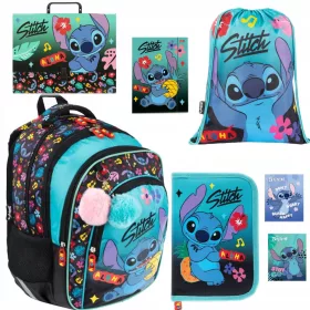   Školski ruksak Stitch Aloha Mint 7u1 Set za učenike 1-3 razreda