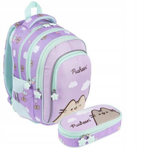 Školski Ranac Pusheen Violet i Pernica za Djevojčice - Komplet