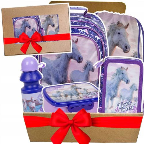 Školski Ranac za Djevojčice Konji 5-u-1 Set - DERFORM HORSE