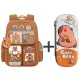 Školski ruksak Kapibara s privjeskom i 3D pernica Kapibara