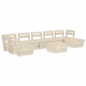   Set vrtnog namještaja od paleta, 8 komada, impregnirani smreka