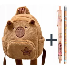   Dječji ruksak s kapibarom, mali i lagani, plišani - Vrhunske kvalitete!