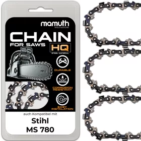  3x Lanac 75 cm za Stihl MS 780 Motornu pilu 1,6 mm 92TG