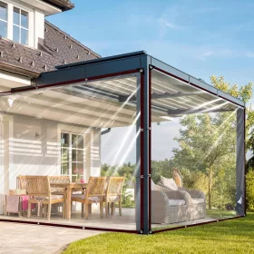   Prozirna vrtna cerada za terasu i balkon, vodootporna s UV zaštitom 3x5 m