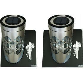 Moderna Solarna Lampa za Groblje u Crno-Srebrnoj Boji