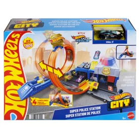    HOT WHEELS City Super policijska postaja, set za igru i engleski JBM71