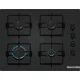  Bosch POP6B6K30 plinska ploča za kuhanje s 4 plamenika, crna