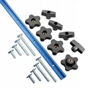   T-tračnica 1219 mm Rockler univerzalni set T-tračnica, 17 dijelova