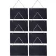 SET OD 8 VISEĆIH ZNAKOVA SEOSKI STILA 15X25 CM CRNE