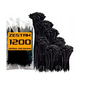 VEZICE ZA KABEL, JAKE CRNE VEZE, SET OD 1200 KOM, RAZNE