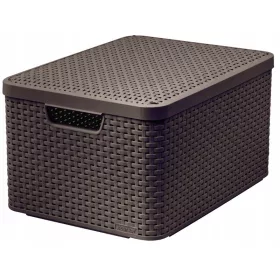 Kutija s poklopcem, nijanse smeđe i bež