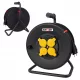 Produžni kabel na kolutu, vrtni, jednostruki Adelid 30 m, 4 kom žute utičnice