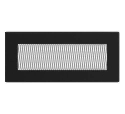 Crna lakirana ventilacijska rešetka za kamin 11x24 cm