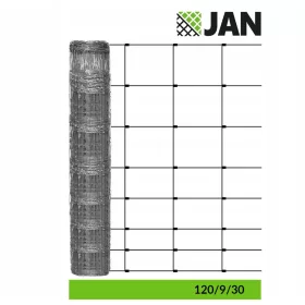 Jan srebrna mreža za ogradu 1,2x50 m