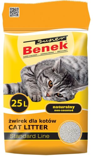 SUPER BENEK Prirodni pijesak za mačke 25L