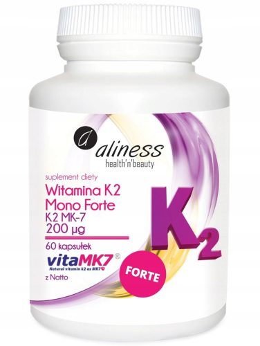 Naturalna Vitamina K2 MK-7 200 µg iz Natto - 60 kapsula za zdravije kosti