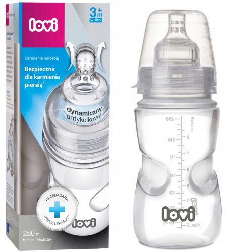 LOVI Medical+ Bočica s SUPER vent sistemom 250 ml (BPA 0%)