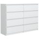  Komoda Meble Masztalerz POLA 120 x 39 x 101 cm mat bijela