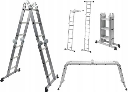 Vorel ljestve 3,4 m aluminijske 1 x 12 do 150 kg