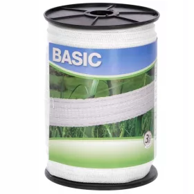 Ograničenje za pastuha BASIC, 200m x 20mm, bijela