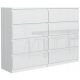  Komoda Meble Masztalerz POLA P 138,6 x 40 x 102 cm bijeli sjaj