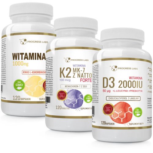 Paket vitamina: Acerola 500mg, Vitamin K2 MK-7, Vitamin D3 2000IU - Jačajte imunitet i kosti