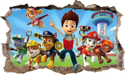 PAW PATROL 3D XXL+ Naljepnice i Plakati za Dekoraciju Dječje Sobe