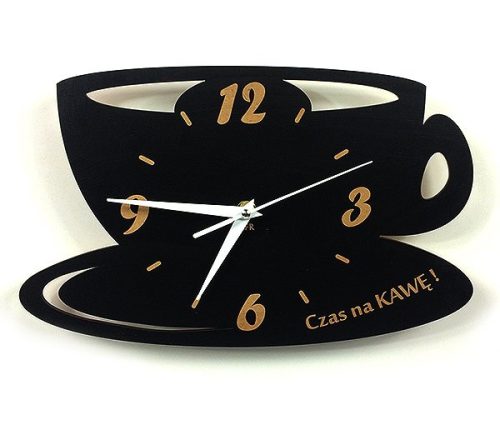 Fajna Fabryka zidni sat, crni, 30 cm