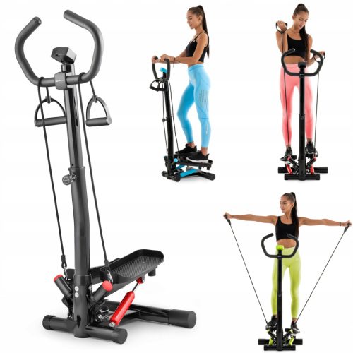 Stepper skretni trening s podesivom kolumnom i linkovima HS-055S Noble crvene boje