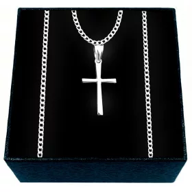 Elegantni muški lančić s križem od srebra 925, 50 cm