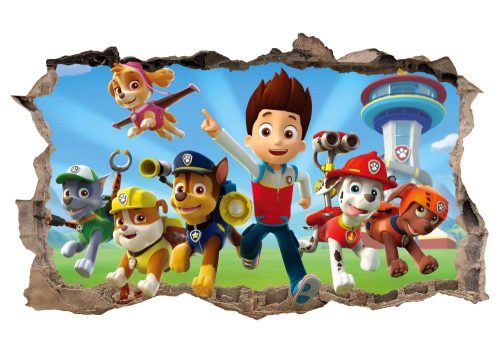 Paw Patrol zidna naljepnica za zid 47x77 cm, višebojna