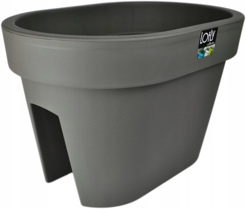  Prosperplast saksija 39,6 cm x 26,6 x 25 cm promjer 39,5 cm plastične nijanse sive i srebrne