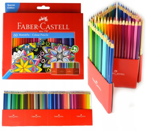Faber-Castell 60 kom + tradicionalna crna olovka