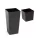  Lamela saksija 30 cm x 30 x 57 cm promjer 30 cm plastične nijanse sive i srebrne