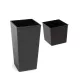  Lamela saksija 30 cm x 30 x 57 cm promjer 30 cm plastične nijanse sive i srebrne