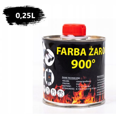KAMIN BOJA OTPORNA NA VISOKE TEMPERATURE, 0,25 L, POSTOJANA
