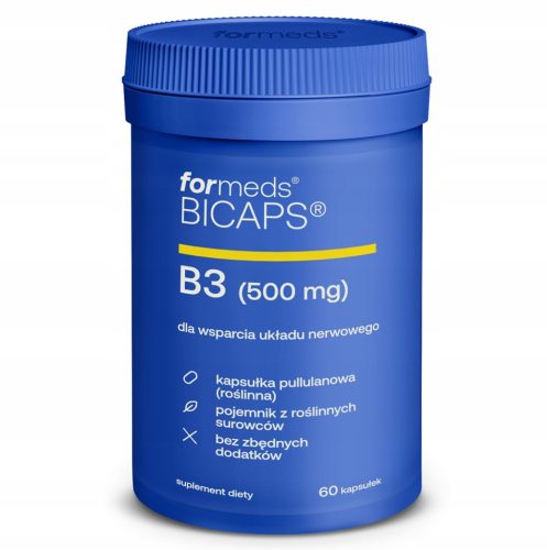 BICAPS B3 Niacin - Dodatak prehrani za podršku nervnom sustavu, 60 kapsula