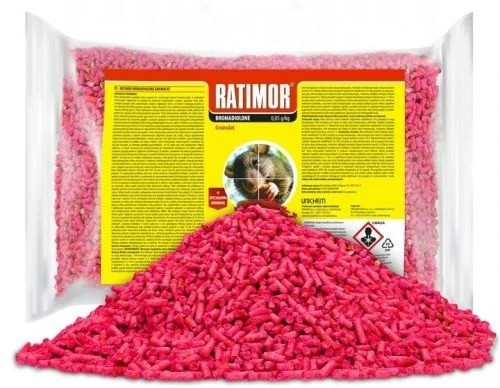 Granule za miševe i štakore – 1 kg RATIMOR (Bromadiolone)