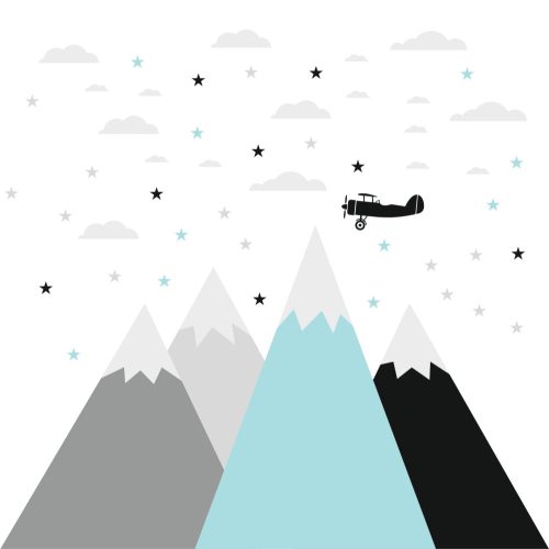 Veliki planinski ukras oblak zvijezde avion
