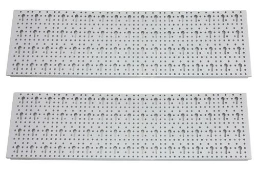 Metalna skladišna polica Element System 80x20 cm bijela perforirana ploča za alate. Idealna za organizaciju alata u garaži ili radionici. Proizvedena od čvrste i izdržljive čelične ploče debljine 1 mm