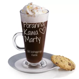 Murrano Premium Gravirana Čaša za Latte 380 ml 1 kom.